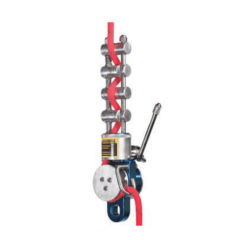 MIO Rack Descender with Overspeed Control Mechanism