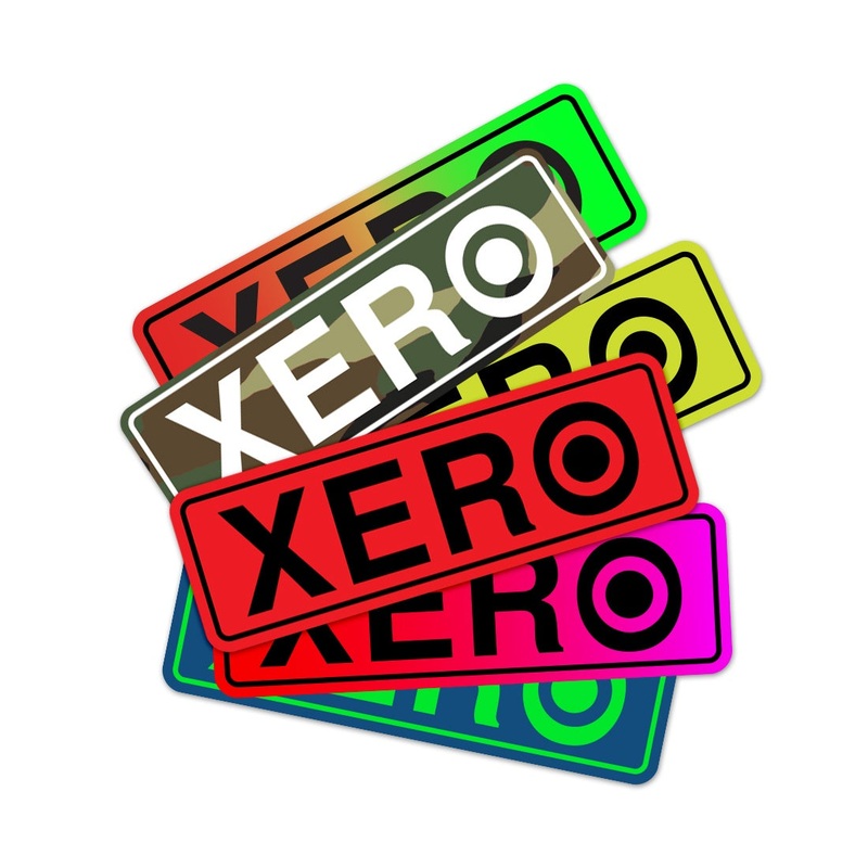 XERO Classic Stickers|Yellow|Red|Blue|Red & Green Gradient|Red & Pink Gradient|Camo|XERO Sticker 6 Pack