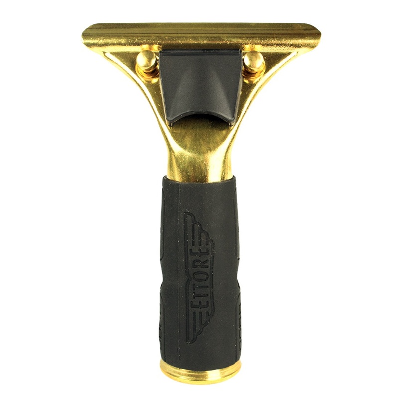 Ettore Master Brass Quick Release with Rubber Grip Squeegee Handle