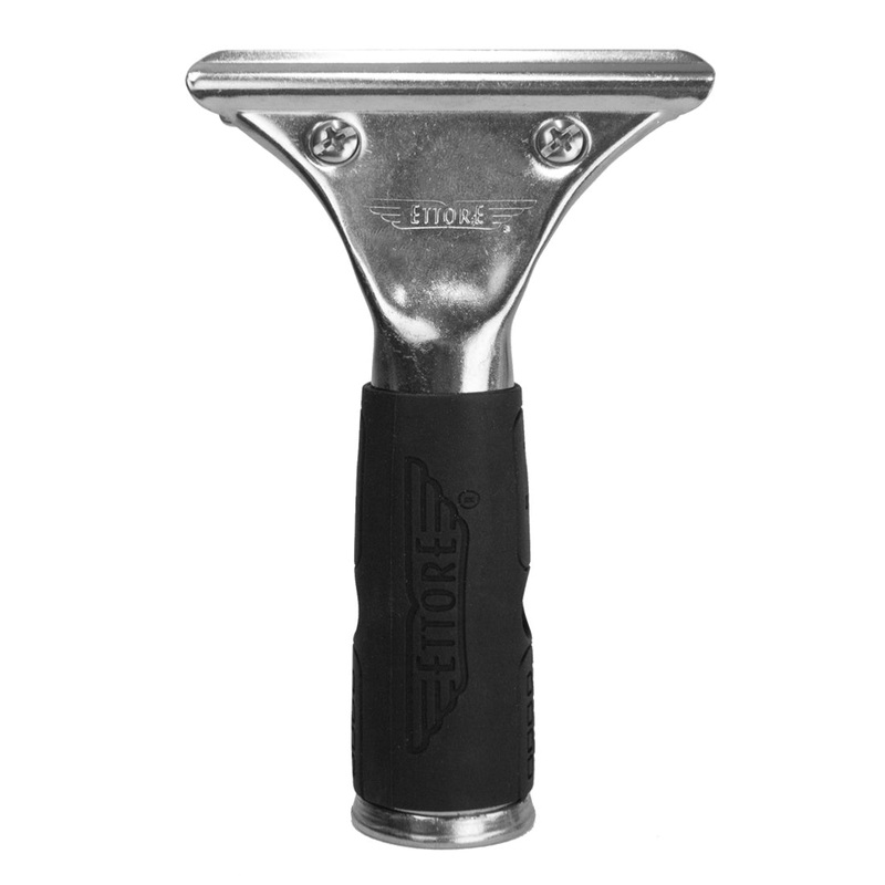 Ettore Stainless Steel Squeegee Handle with Rubber Grip