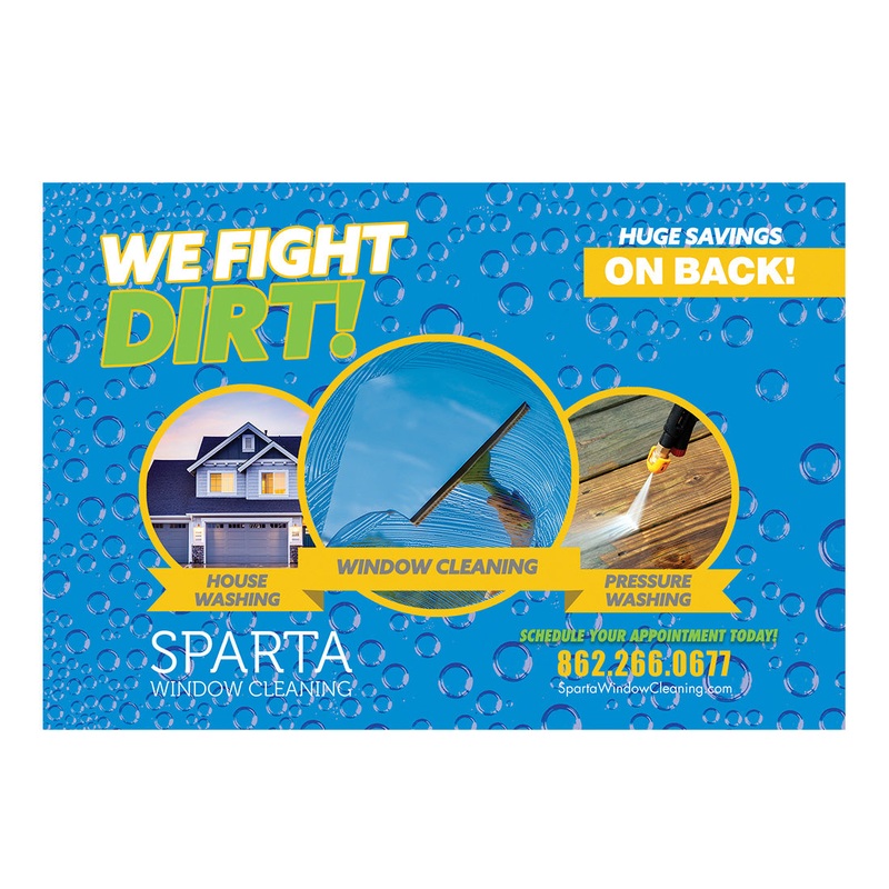 We Fight Dirt Design Suite|We Fight Dirt – Postcard Large|We Fight Dirt – Facebook Ad|We Fight Dirt – Postcard Small