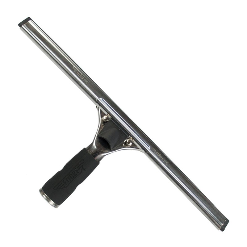 Ettore Complete Quick Release Stainless Steel with Rubber Grip Squeegee