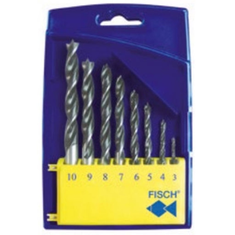 Fisch Tools 8-Piece CV 0120 Metric Brad Point Drill Bit Set 01200008K