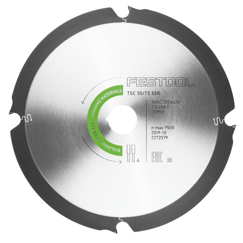 Festool Diamond Circular Saw Blade for Abrasive Materials 160mm x 4T FT 205564