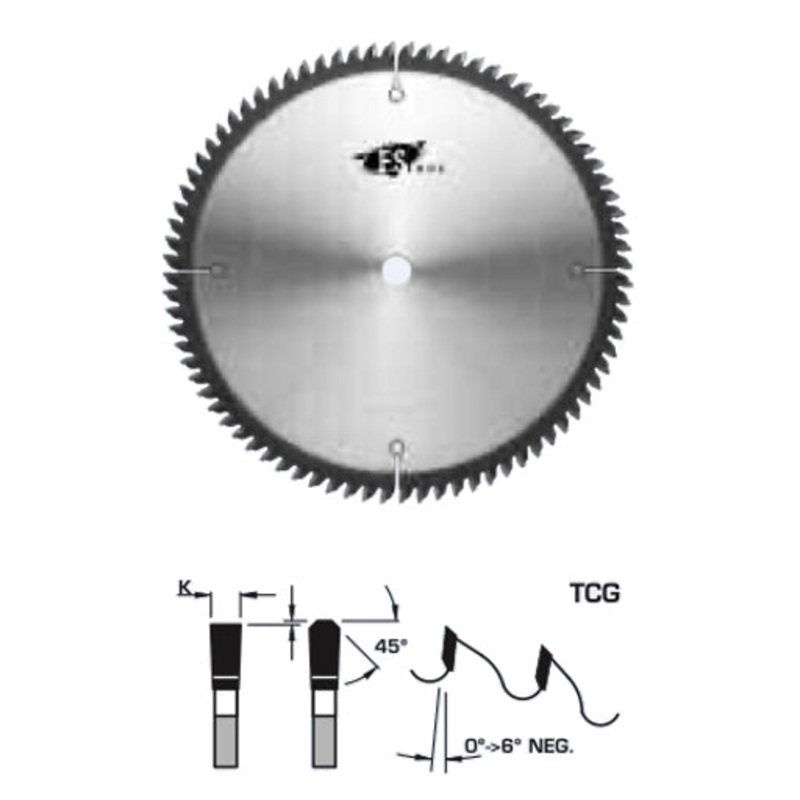 FS Tool Non-Ferrous Metal Circular Saw Blade 10 Inch x 80T TCG with 5/8 Inch Bore L1B250