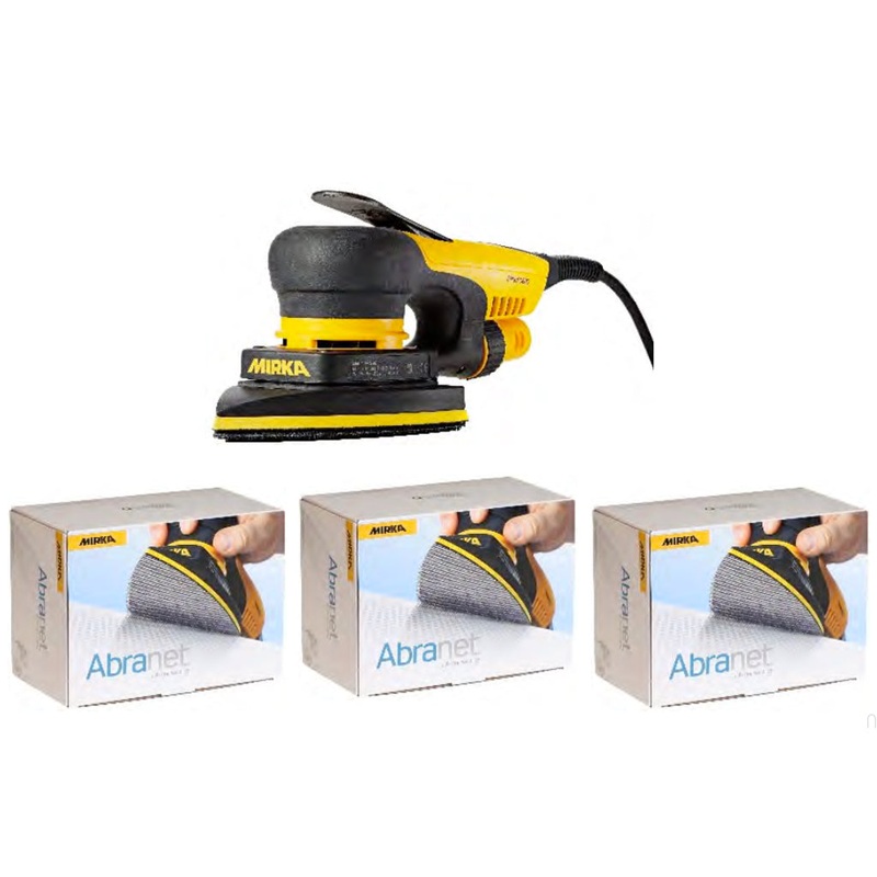 Mirka Detail Orbital Sander Kit with Abranet Abrasives DEOS Delta 663CV MCA-DELTANET2