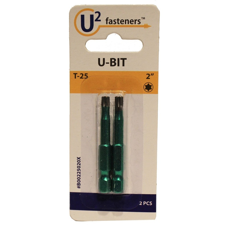 U2 Fasteners Torx T25 U-Bit Screwdriver Bits B00225020X