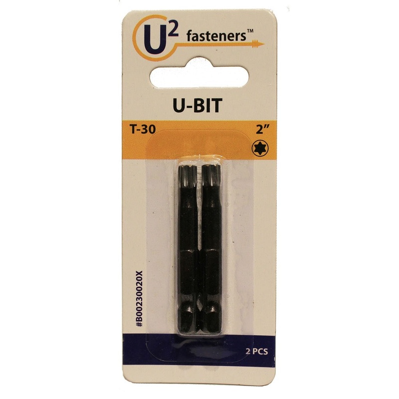 U2 Fasteners Torx T30 U-Bit Screwdriver Bits B00230020X