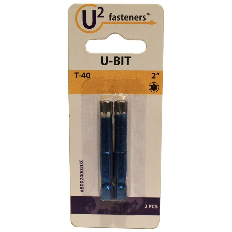 U2 Fasteners Torx T40 U-Bit Screwdriver Bits B00240020X