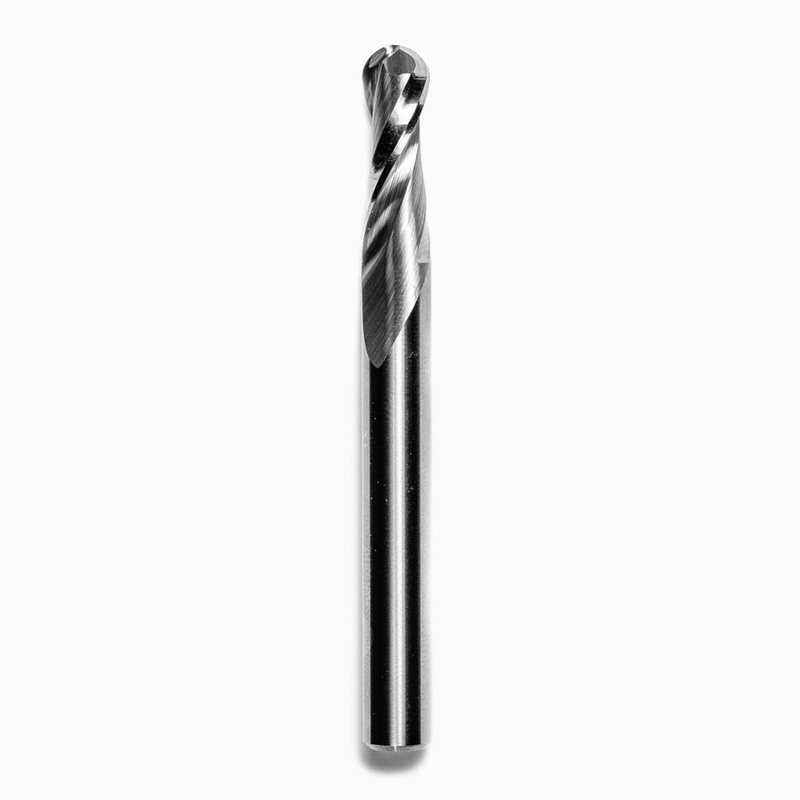 Shaper Tools D 1/4 Inch Ball Nose Upcut Spiral Router Bit SE1-2500-BNUS