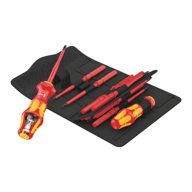 Wera Tools 16-Piece Imperial VDE Insulated Turbo I Kraftform Kompakt Screwdriver Set