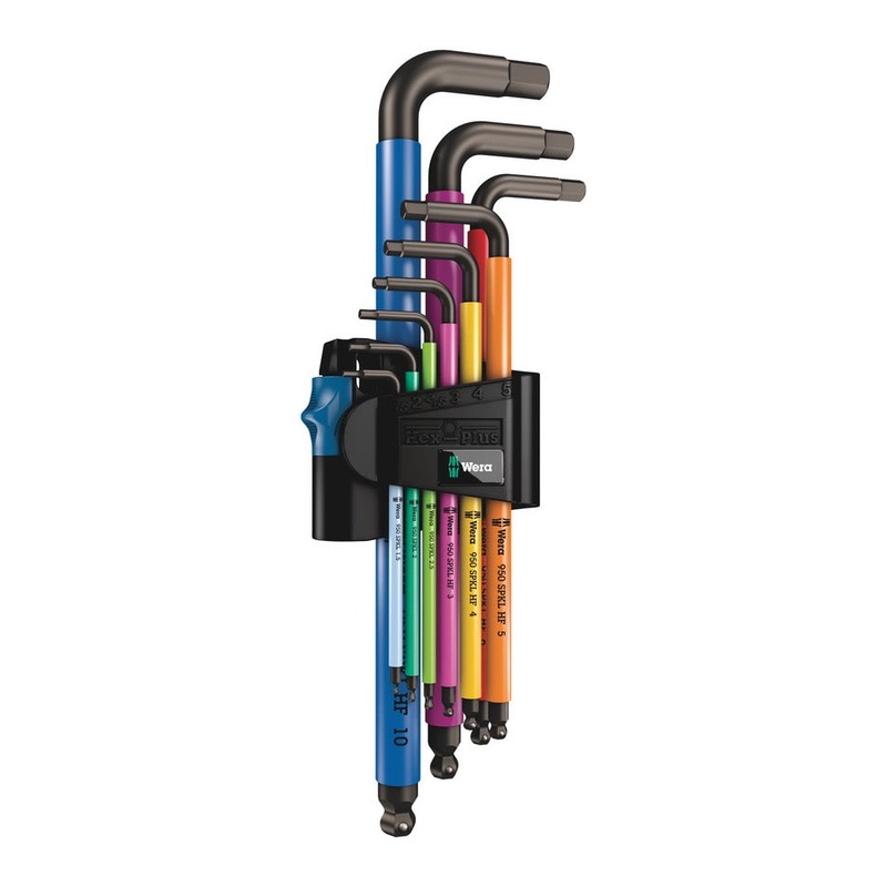Wera Tools 9-Piece Metric Multi-Colour BlackLaser Hex-Plus with Holding Function L Hex Key Set