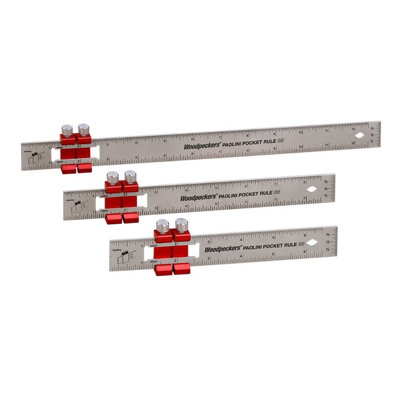Woodpeckers Stainless Steel Paolini Pocket Rules PPRSS-*****
