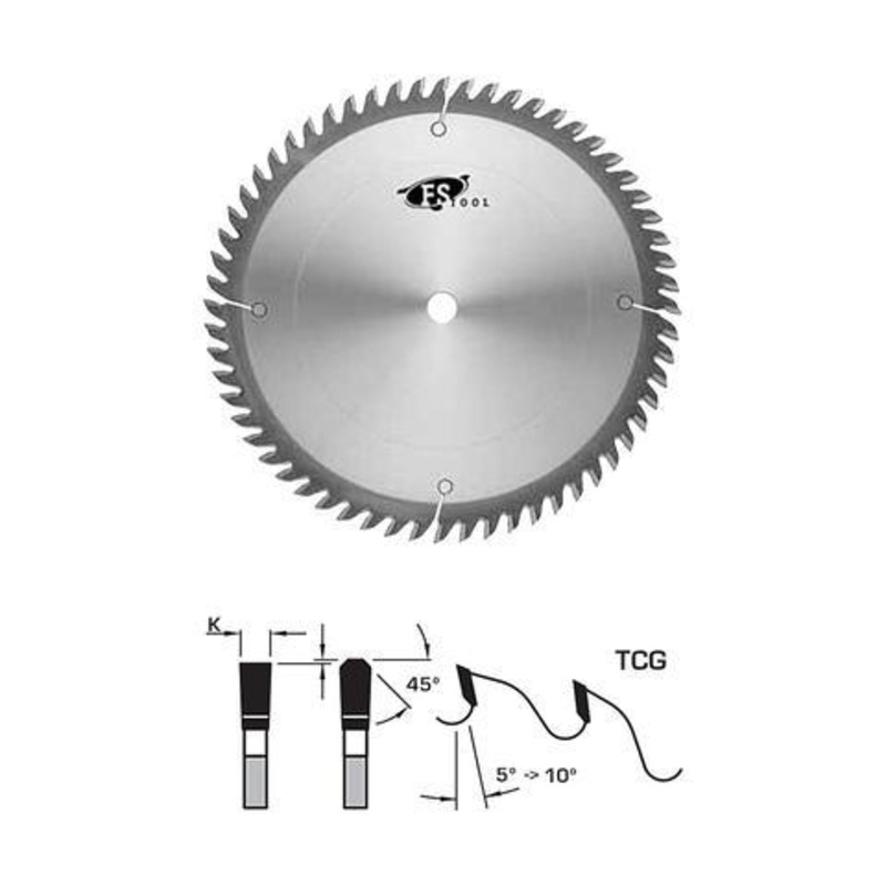 FS Tool Crosscut Circular Saw Blade 10 Inch x 60T TCG with 5/8 Inch Bore L23250