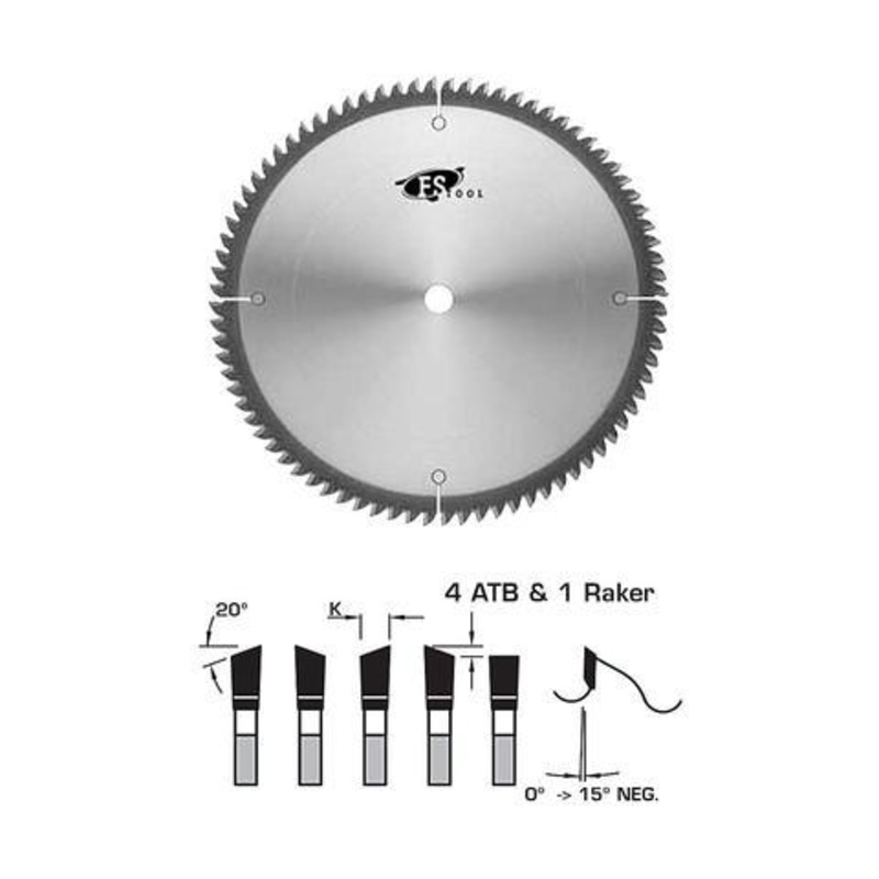 FS Tool Crosscut Circular Saw Blade 12 Inch x 80T ATB+R with 1 Inch Bore LM4300