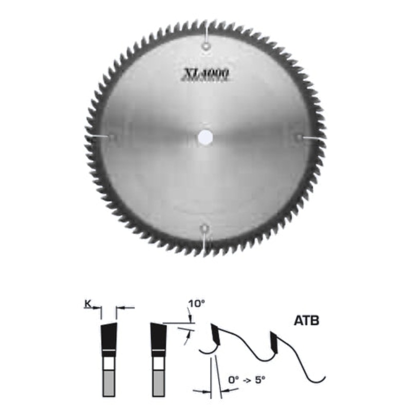 FS Tool Fine Crosscut Circular Saw Blade 12 Inch x 100T ATB with 1 Inch Bore S06300