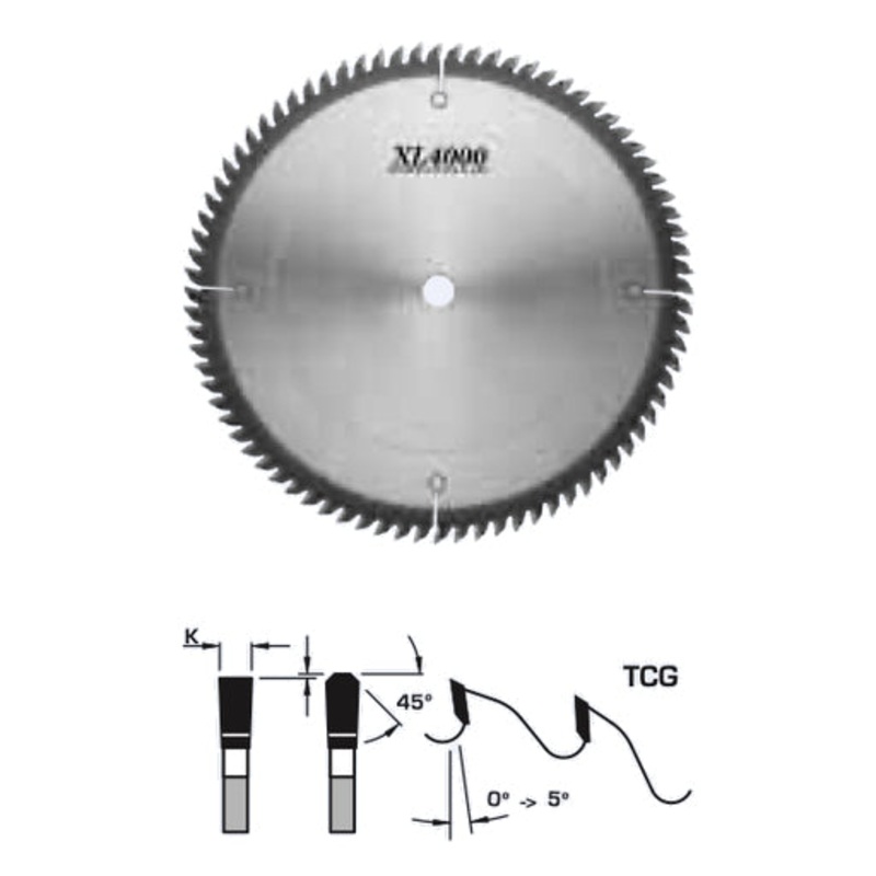 FS Tool Fine Crosscut Circular Saw Blade 12 inch x 100T TCG with 30mm Bore and Hammer/Felder Pin Holes S10300-30PH