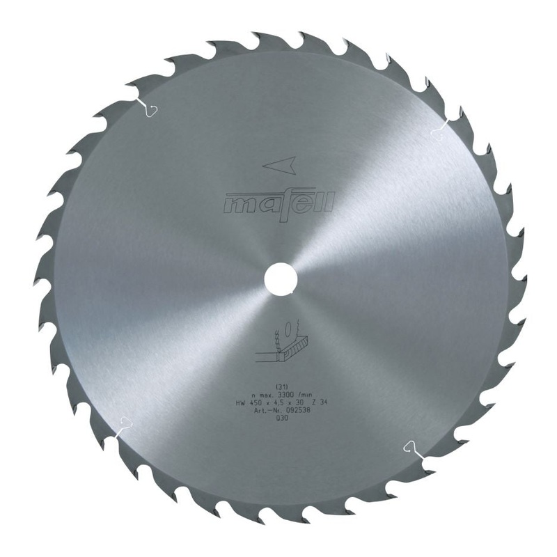 Mafell Fine Cut Circular Saw Blade for Wood 450mm x 34T ATB with 30mm Bore 092538