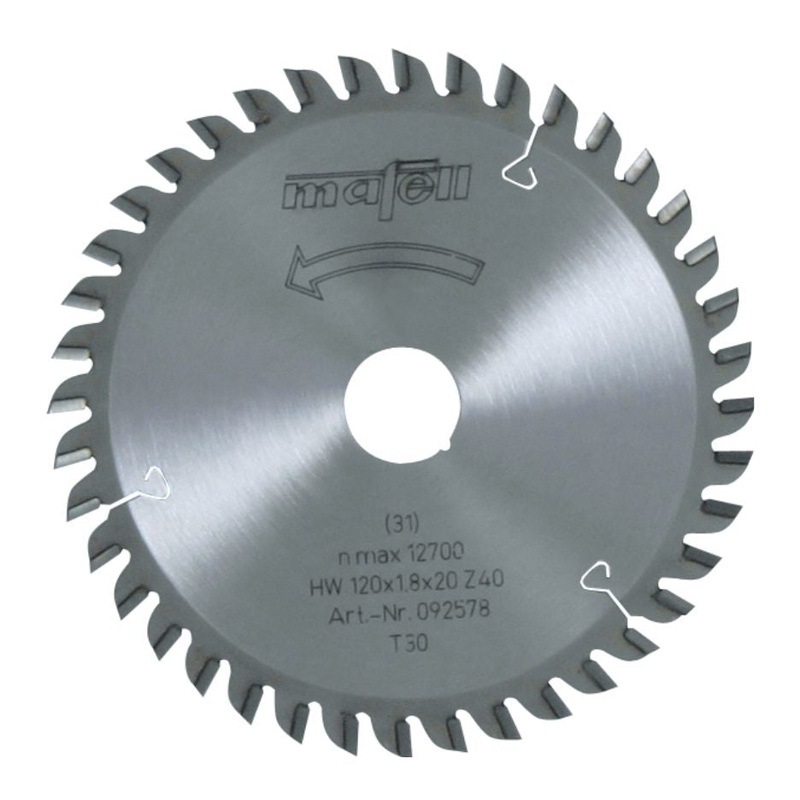 Mafell Laminate Circular Saw Blade 120mm x 40T TCG with 20mm Bore 092578