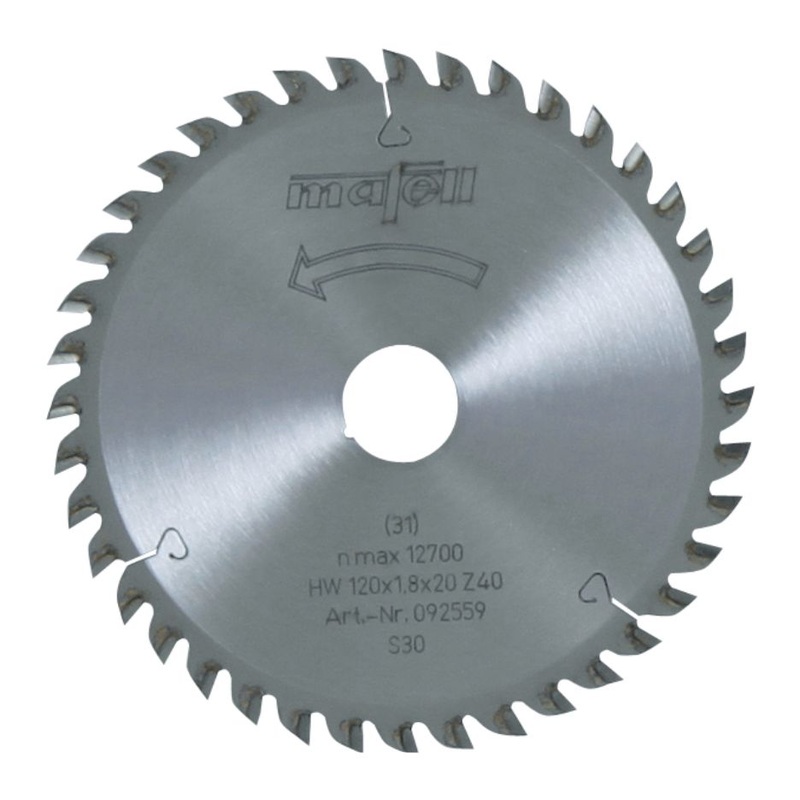 Mafell Universal Circular Saw Blade for Sheet Goods 120mm x 40T ATB with 20mm Bore 092559
