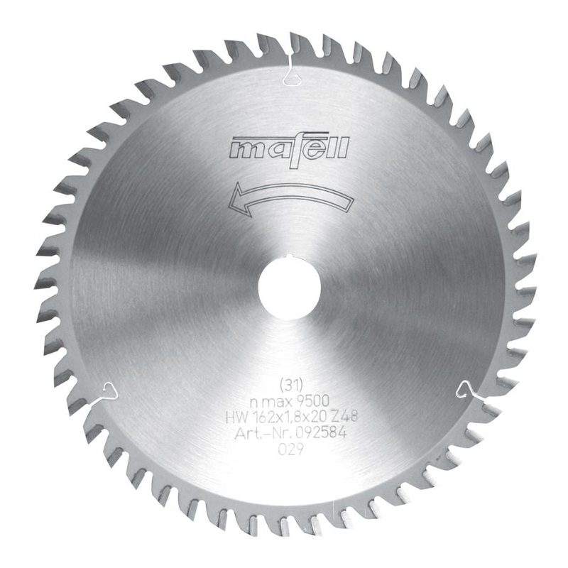 Mafell Universal Circular Saw Blade for Sheet Goods 162mm x 48T ATB with 20mm Bore 092584