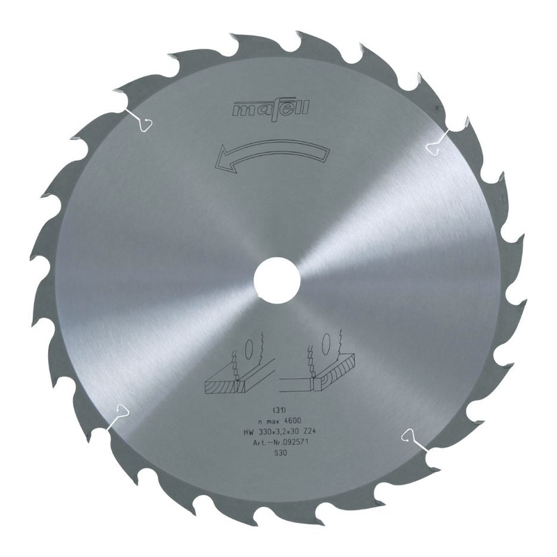 Mafell Universal Circular Saw Blade for Wood 330mm x 24T ATB with 30mm Bore 092571
