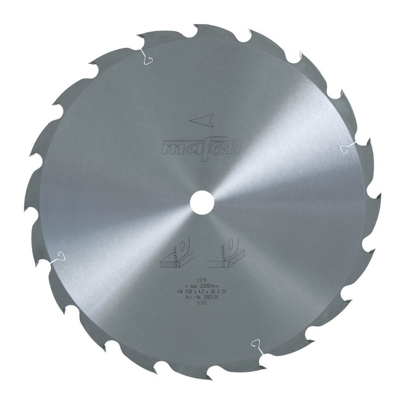Mafell Universal Circular Saw Blade for Wood 450mm x 20T ATB with 30mm Bore 092536
