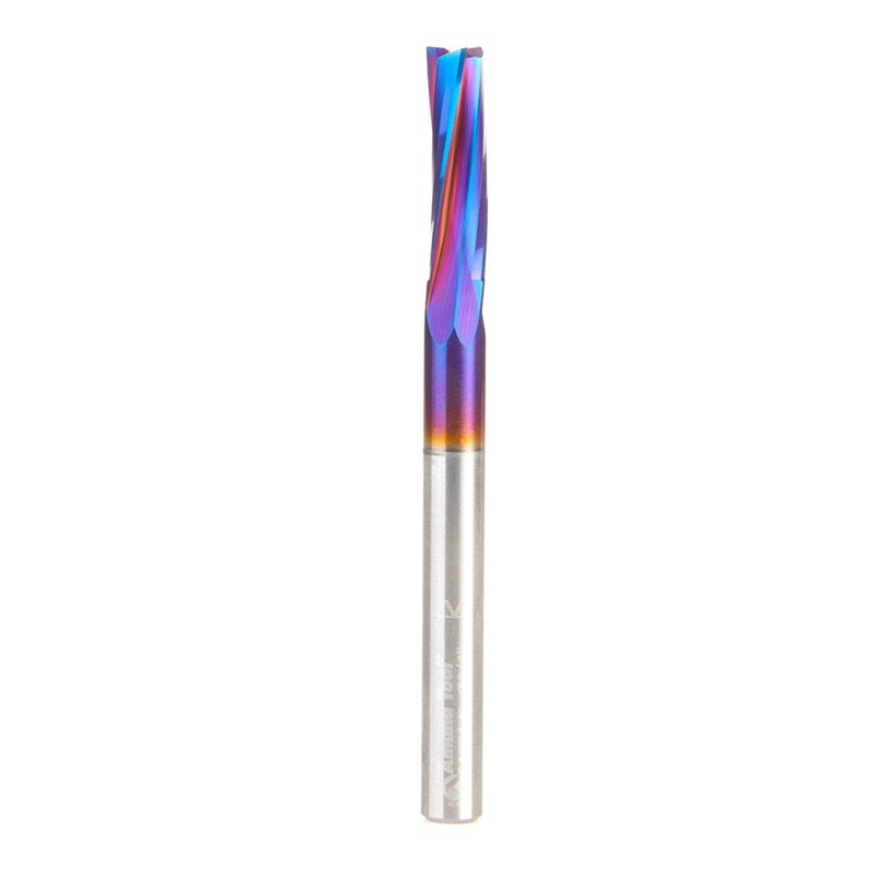 Amana Tool D 1/4 Inch 3-Flute Downcut Spiral Router Bit with Spektra Coating 51631-K