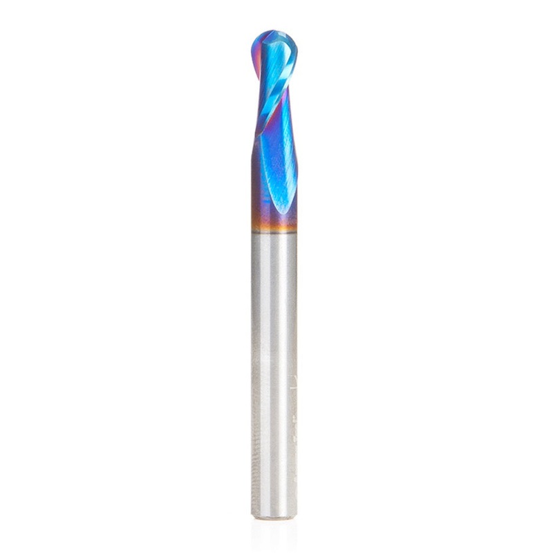 Amana Tool D 1/4 Inch Ball Nose Upcut Spiral Router Bit with Spektra Coating 46426-K