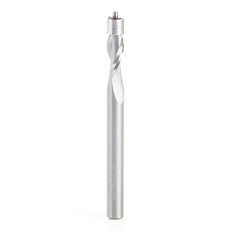 Amana Tool D 1/4 Inch Flush Trim Upcut Spiral Router Bit for Aluminum 51422