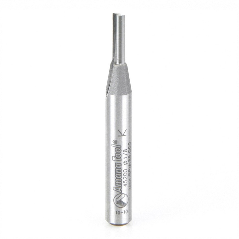 Amana Tool D 1/8 Inch Plunge Router Bit Solid Carbide 45200