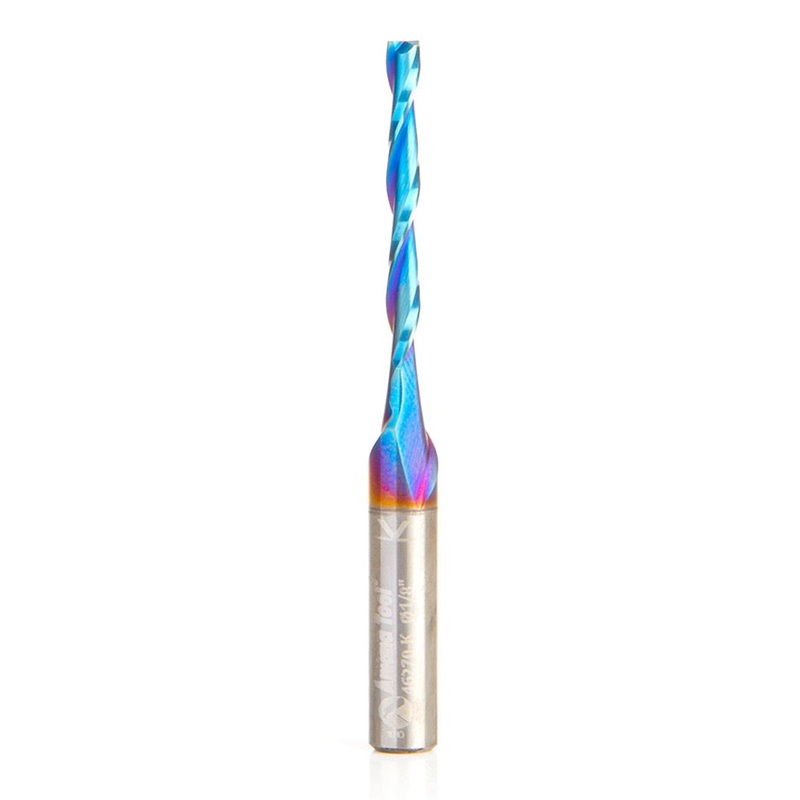 Amana Tool D 1/8 Inch Upcut Spiral Router Bit for Foam with Spektra Coating 46270-K