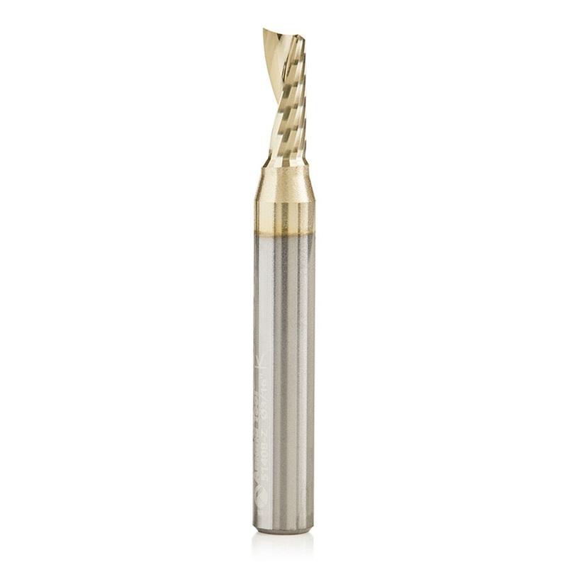 Amana Tool D 3/16 Inch O-Flute Upcut Spiral Router Bit for Aluminum with Zirconium Nitride Coating 51408-Z