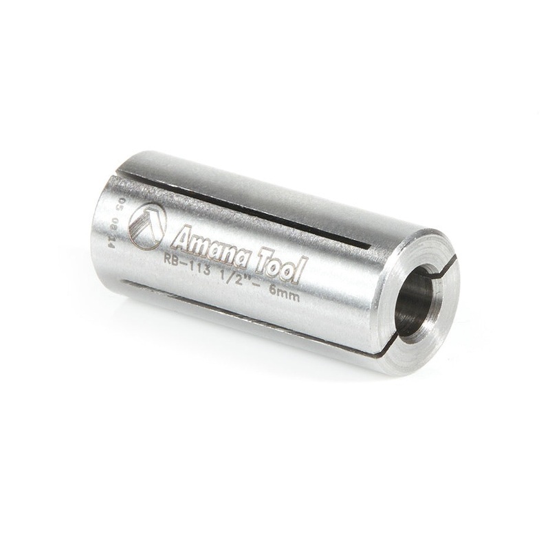 Amana Tool Precision Steel Router Collet Reducer 1/2 inch to 6mm RB-113