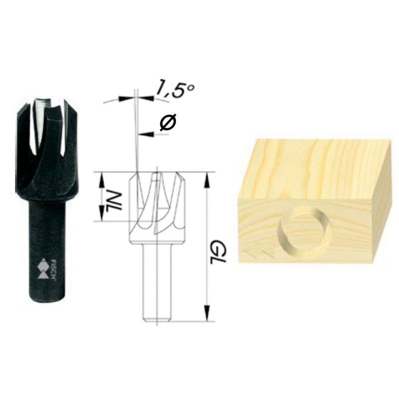 Fisch Tools 1/4 – 3/4 Dia. Tapered Plug Cutters 03730*