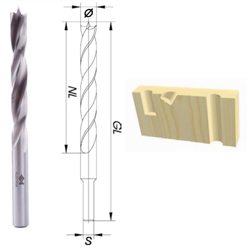 Fisch Tools 5 – 8mm Dia. HSS Metric Brad Point Bits 013C******