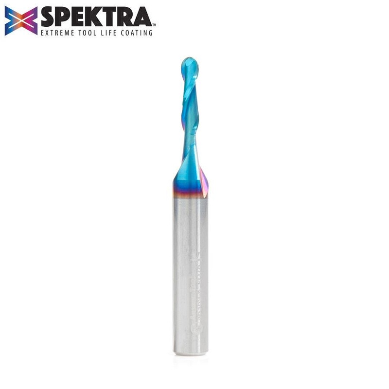 Amana D 1/8 Inch Ball Nose Upcut Spiral Router Bit 46369-K