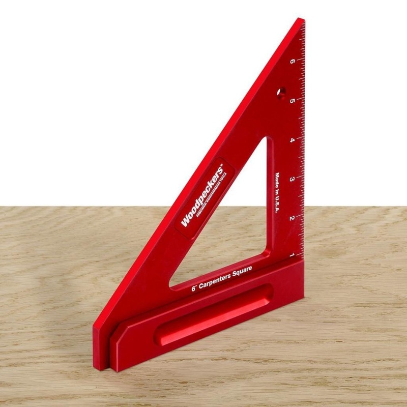 Woodpeckers Carpenters Square Anodized Aluminum 6 Inch CRPSQ6-INRD