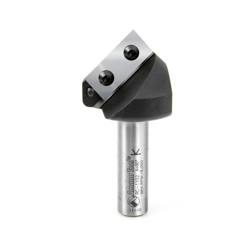 Amana 90 Degree V-Groove Router Bit with Carbide Inserts RC-1102