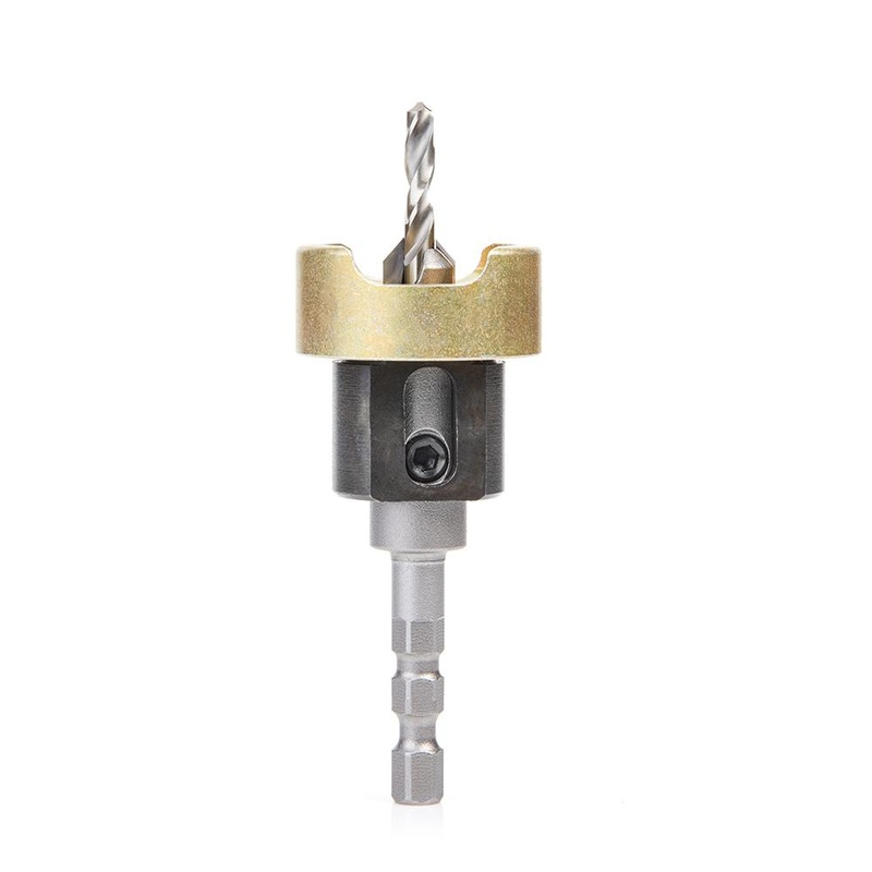 Amana Carbide Countersink with Depth Stop 1/8 Inch Drill 3/8 Inch x 82 Degree 55334
