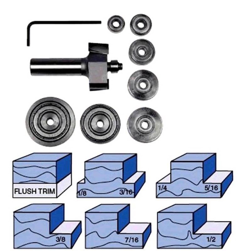 Whiteside Rabbeting Router Bit Sets with Ball Bearings 19**