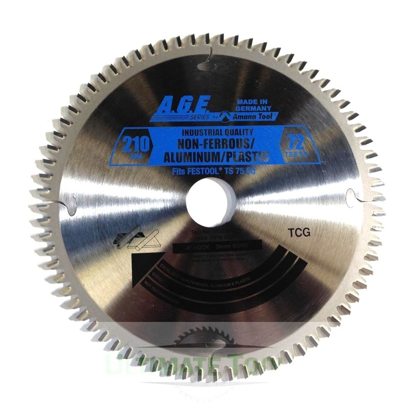 Amana Non-Ferrous Metal and Plastic Circular Saw Blade 210 x 72T TCG with 30mm Bore MD210-725