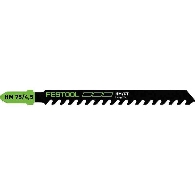 Festool Jigsaw Blades Carbide Tipped for Abrasive Materials HM 75/4.5 204343
