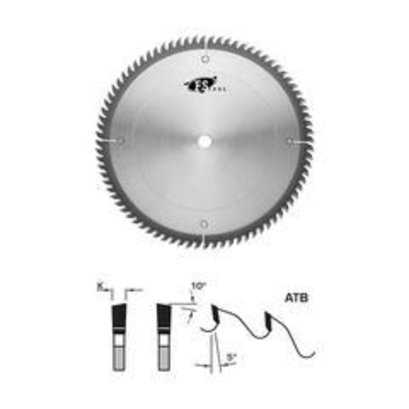 FS Tool Fine Crosscut Circular Saw Blade 10 Inch x 80T ATB+R with 5/8 Inch Bore L06250