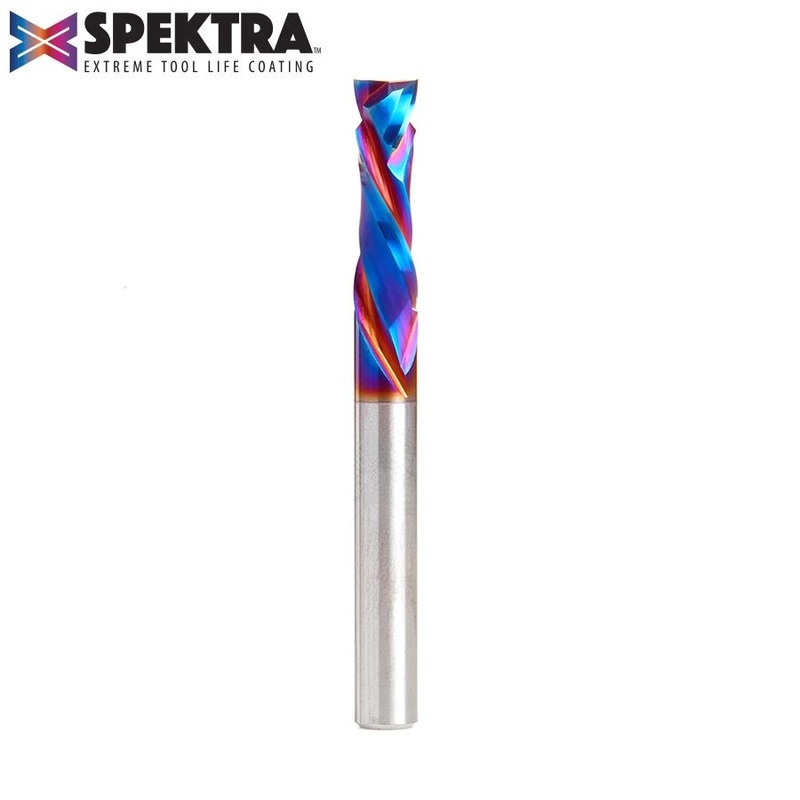 Amana Compression Spiral Router Bit D 1/4 Inch Spektra Coated 46170-K