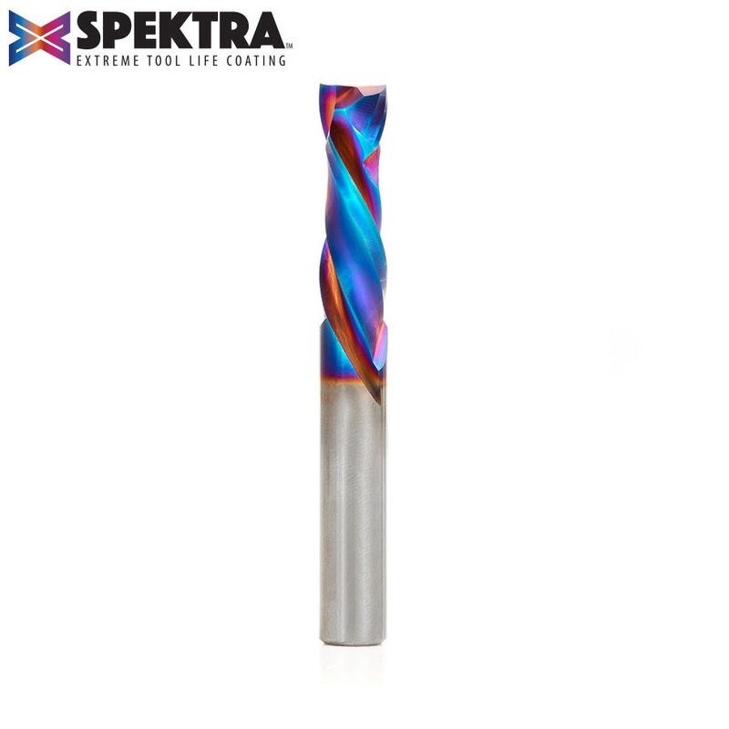 Amana Compression Spiral Router Bit D 3/8 Inch Spektra Coated 46172-K