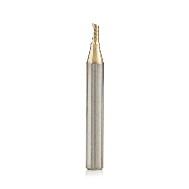 Amana D 1/8 Inch O-Flute Upcut Router Bit Zirconium Nitride Coated 51474-Z