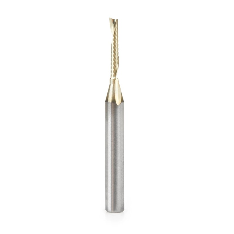 Amana D 1/8 Inch O-Flute Upcut Router Bit Zirconium Nitride Coated 51486-Z