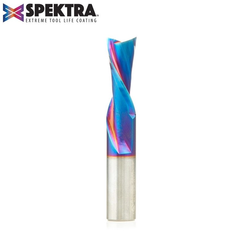 Amana Downcut Spiral Router Bit D 1/2 Inch Spektra Coated 46206-K