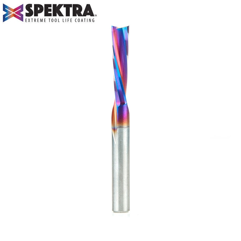 Amana Downcut Spiral Router Bit D 1/4 Inch Spektra Coated 46348-K